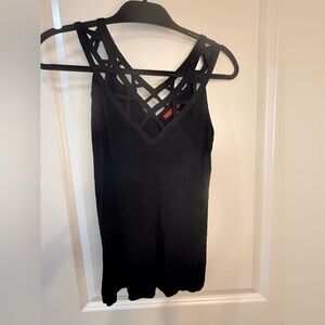 Red BKE (The Buckle) Black Crisscross Camisole